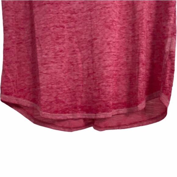 French Laundry Sport Semi-Sheer Burnout Workout Tank Top Tee Shirt in Red Small - Picture 4 of 7